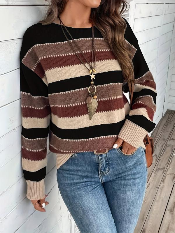 Lunira™ | Gestreifter Strickpullover