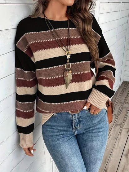 Lunira™ | Gestreifter Strickpullover