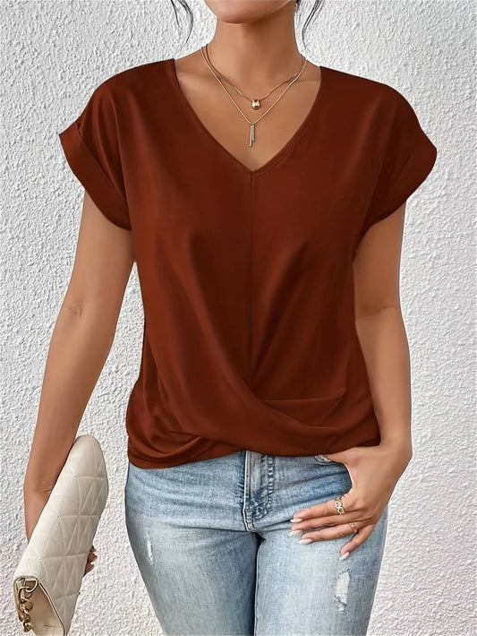 Leslie - Lässiges Kurzarm-T-Shirt für Frauen