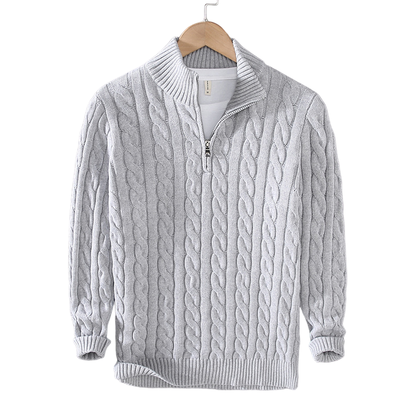 Lorentis™ | Luxuriöser Strickpullover mit modernem Reißverschluss
