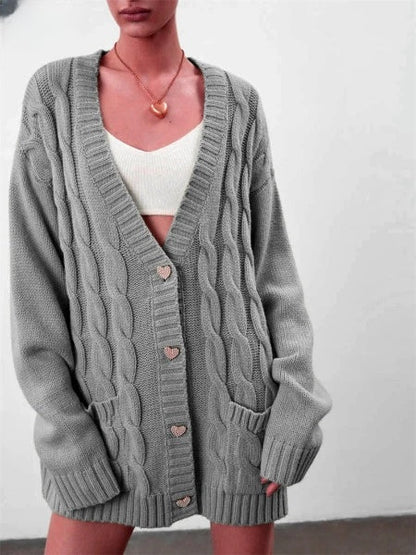 Übergroße, gestrickte Strickjacke für Frauen - elegant und bequem