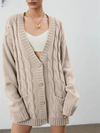 Übergroße, gestrickte Strickjacke für Frauen - elegant und bequem