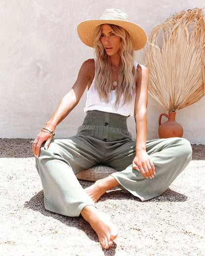 Emilie - Leinenhose mit hoher Taille
