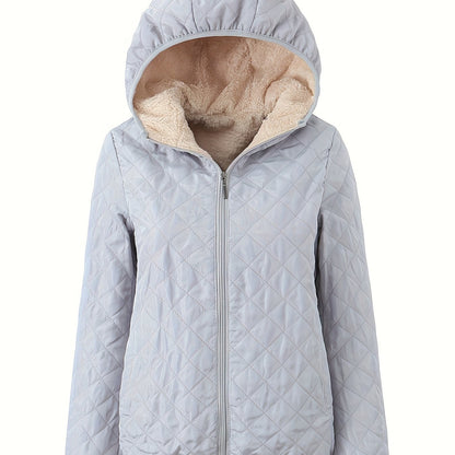 Emma | Gesteppte Jacke mit Reißverschluss und Kapuze