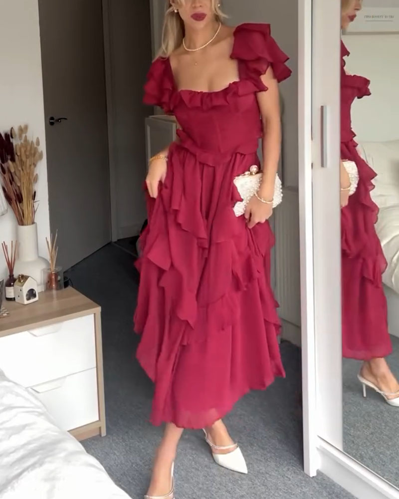 -Kleid mit Rüschen