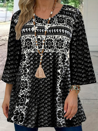 Stacy - Elegantes T-Shirt-Top mit halben Ärmeln für Frauen