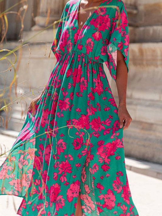 Meergrünes Maxikleid