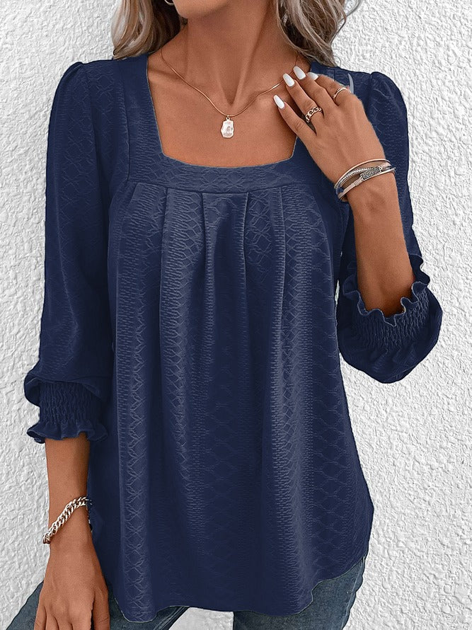 Sabrine Bluse | Baumwollbluse mit quadratischem Ausschnitt
