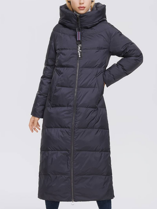 Lange Jacke mit Reißverschluss für Damen