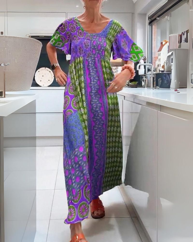 Bohemian-Kleid mit Paisley-Muster