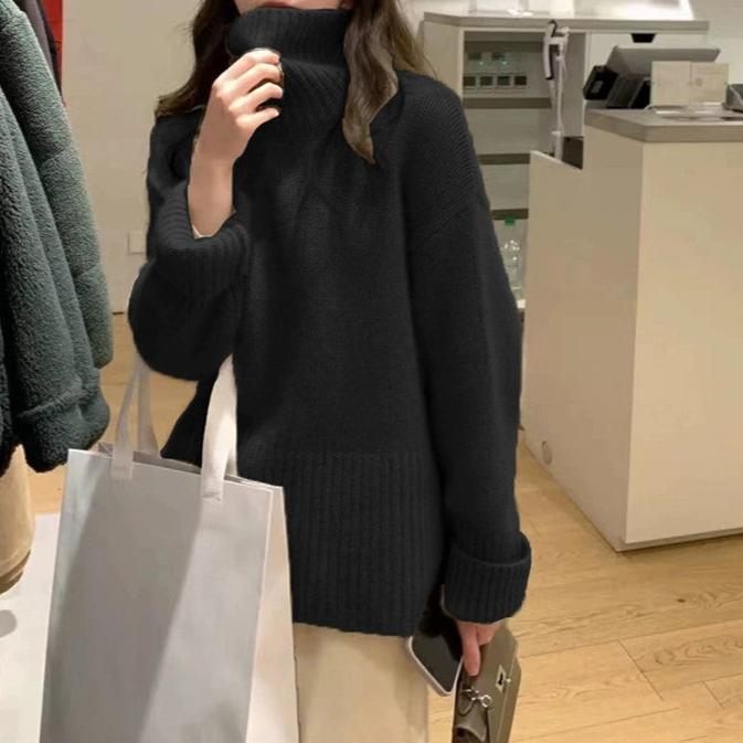 Anna - Strickpullover mit Stehkragen für Frauen