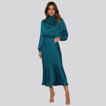 Nika | Midikleid aus Satin für Damen