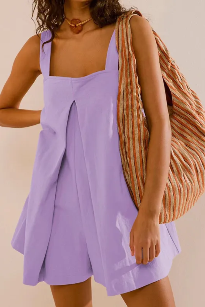 Luna | Damen Jumpsuit mit quadratischem Ausschnitt