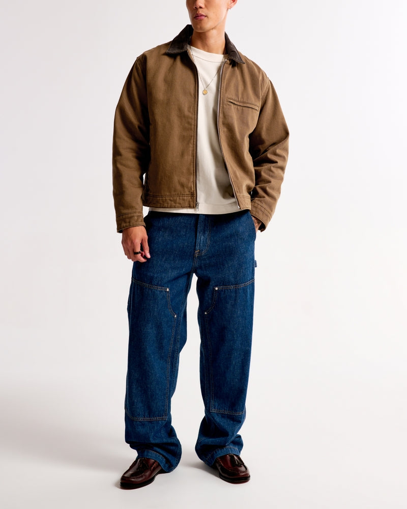 Kurze Arbeitsjacke mit Reißverschluss