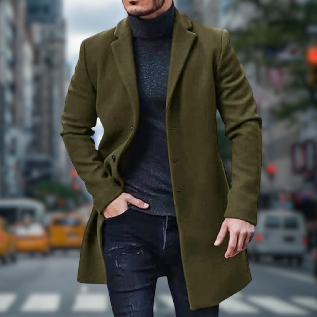 Luca Belloni Klassischer langer Trenchcoat | Stilvoll & Komfortabel