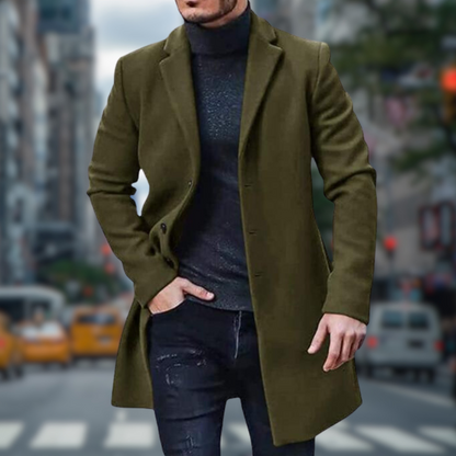 Luca Belloni Klassischer langer Trenchcoat | Stilvoll & Komfortabel