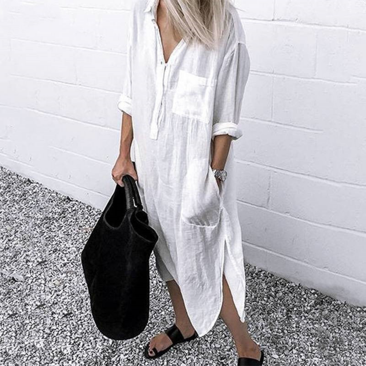 Anne | Stilvolles langes Sommerkleid
