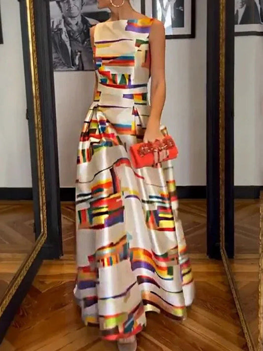 Maxikleid mit geometrischem Print