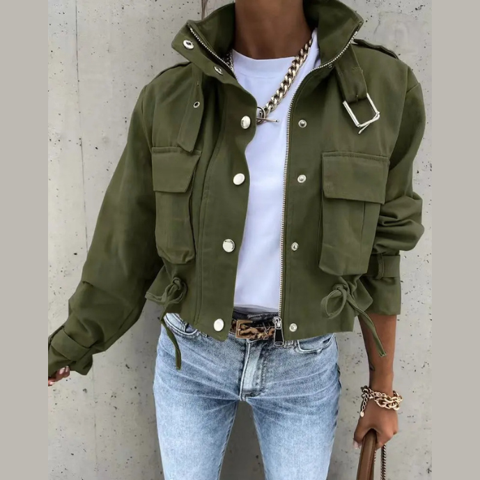Tesha - Moderne Jacke mit Kordelzug für Frauen