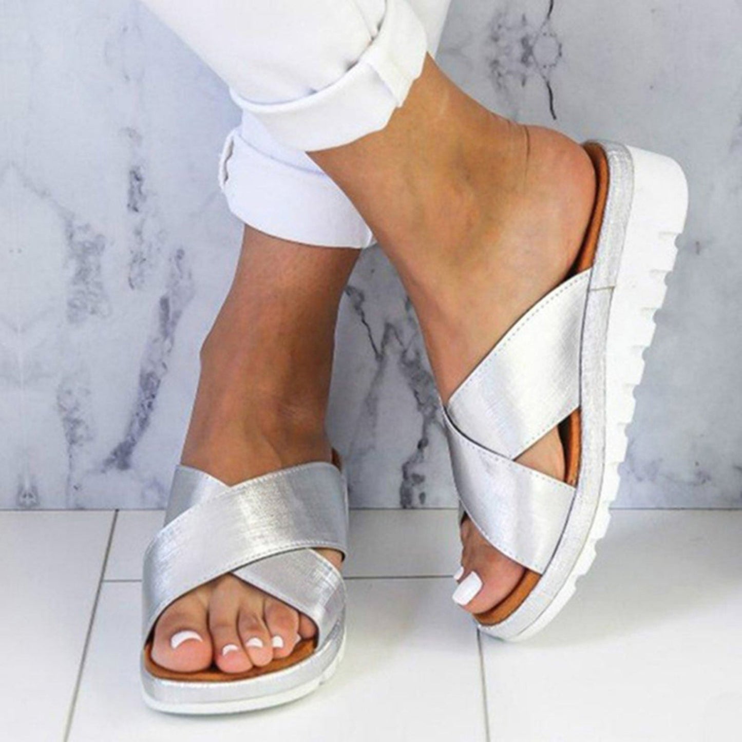 Eliana® | Damen-Sandalen mit gekreuzten Riemen