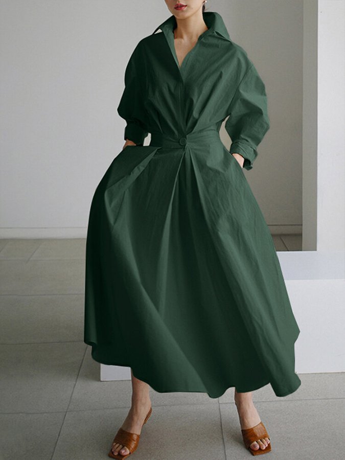 Elegantes Maxikleid mit raffinierten Falten