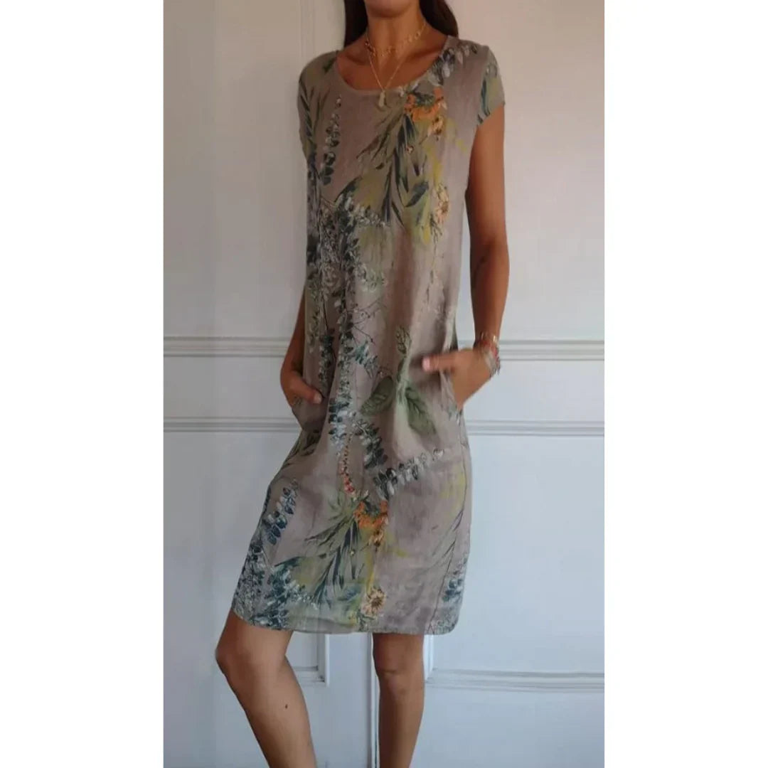 -Kleid mit rundem Ausschnitt