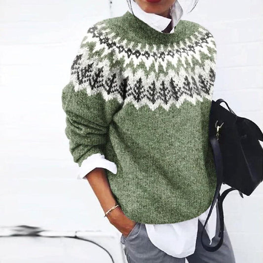 Alba - Grüner Strickpullover