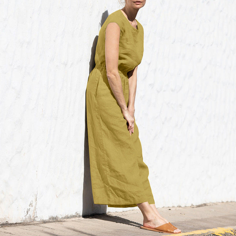Fashion Lässiger Temperament-Jumpsuit ohne Ärmel