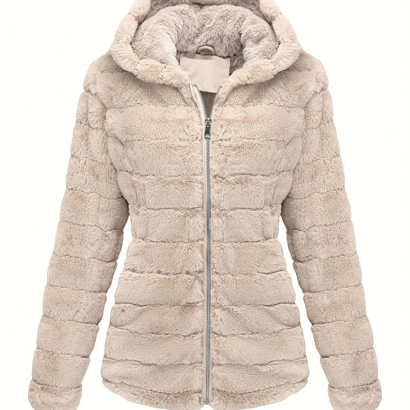 Elise | Stylischer unifarbener Teddymantel