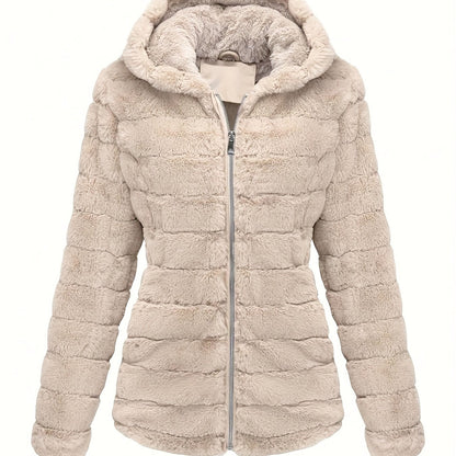 Elise | Stylischer unifarbener Teddymantel
