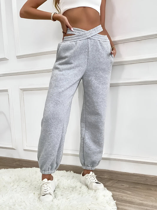 Carmen | Elegante einfarbige Strick-Sweatpants