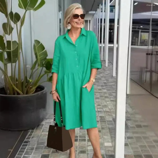 Amelia - Freizeitkleid aus Baumwoll-Leinen
