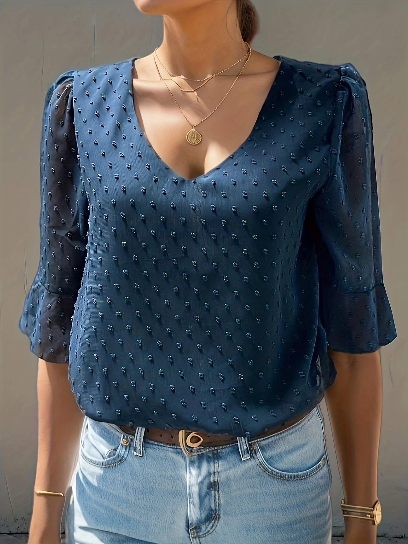 Faye - Lockere Chiffonbluse