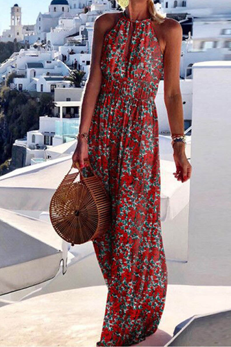 Kleid mit Print und Rundhalsausschnitt