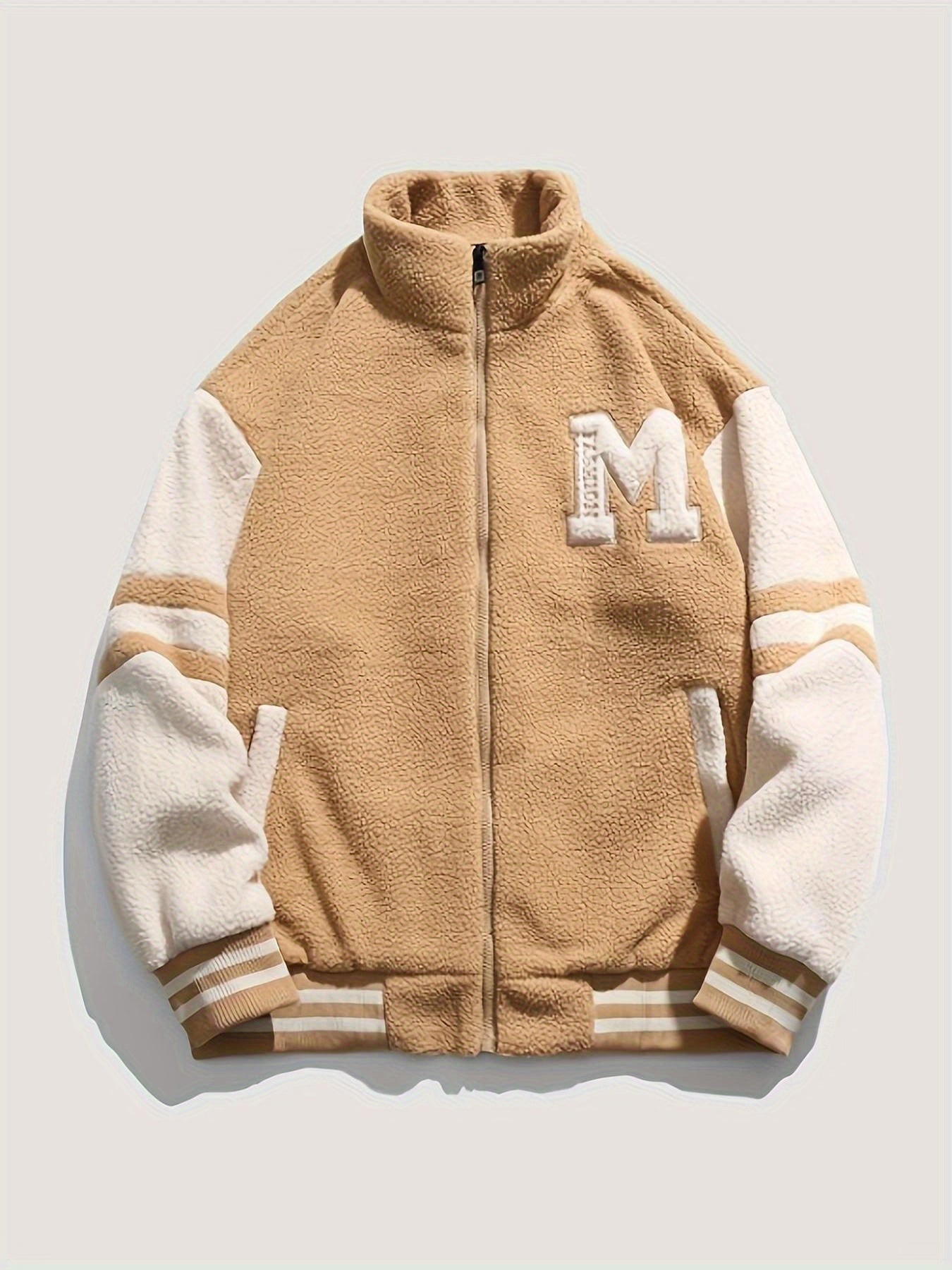 Aaron | Lässige Fleecejacke mit Schriftzugdruck