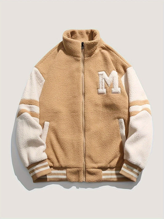 Aaron | Lässige Fleecejacke mit Schriftzugdruck
