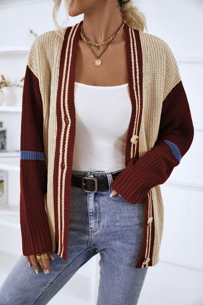 Lina - Lässige und stilvolle Strickjacke mit Knöpfen für Frauen