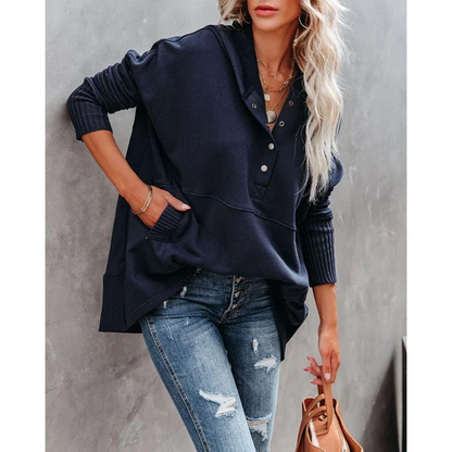 Greta - Stylischer Hoodie für Frauen mit V-Ausschnitt