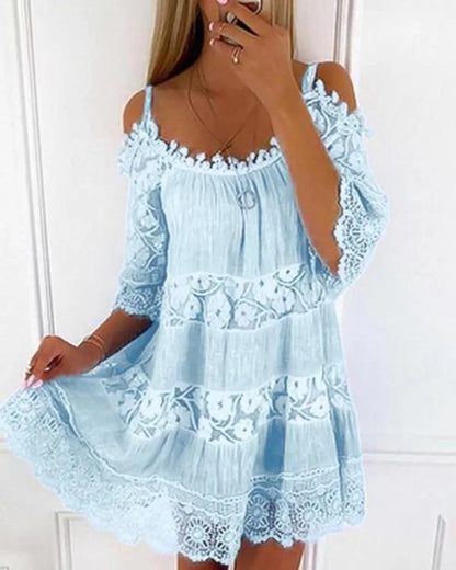 Carter - Lässiges trägerloses Spitzenkleid