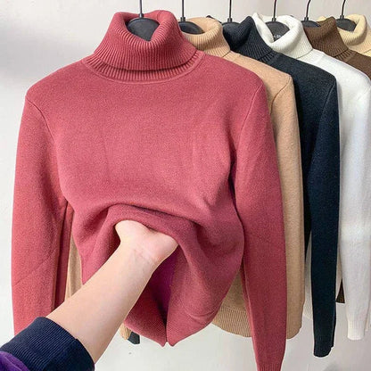 Dahlia - Stylischer Fleece-Rollkragenpullover für Frauen