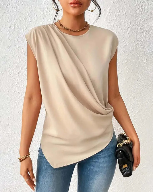 Modisches Damen-Top mit drapierten Details