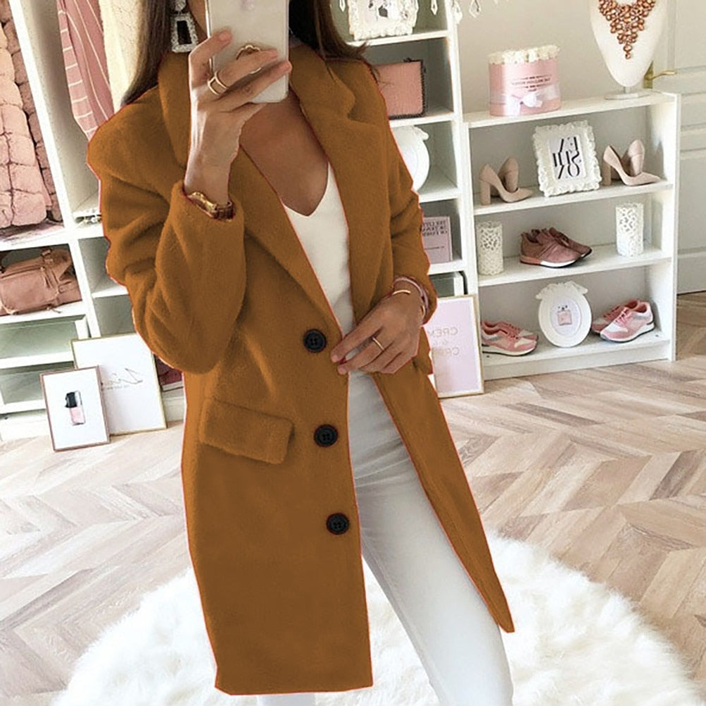 Atasha - Warme lange Jacke für Frauen