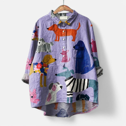 Zylo™ | Trendige Bluse mit buntem Kunstdruck