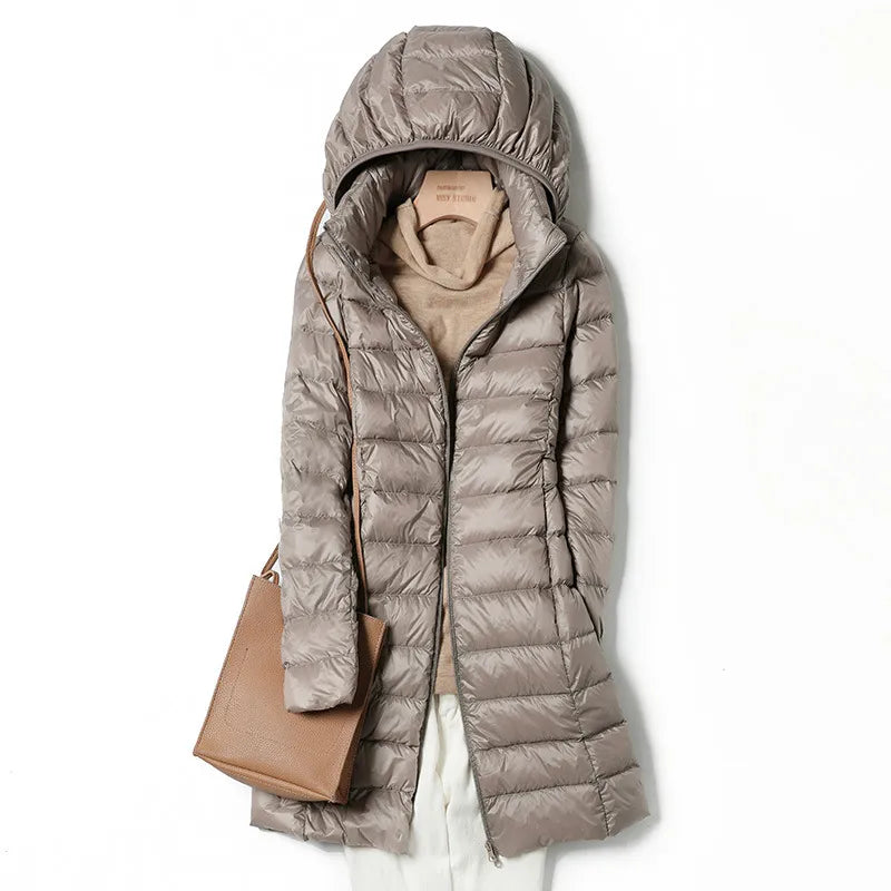 Herbst und Winter Pelzkragen Warme Damen Daunen