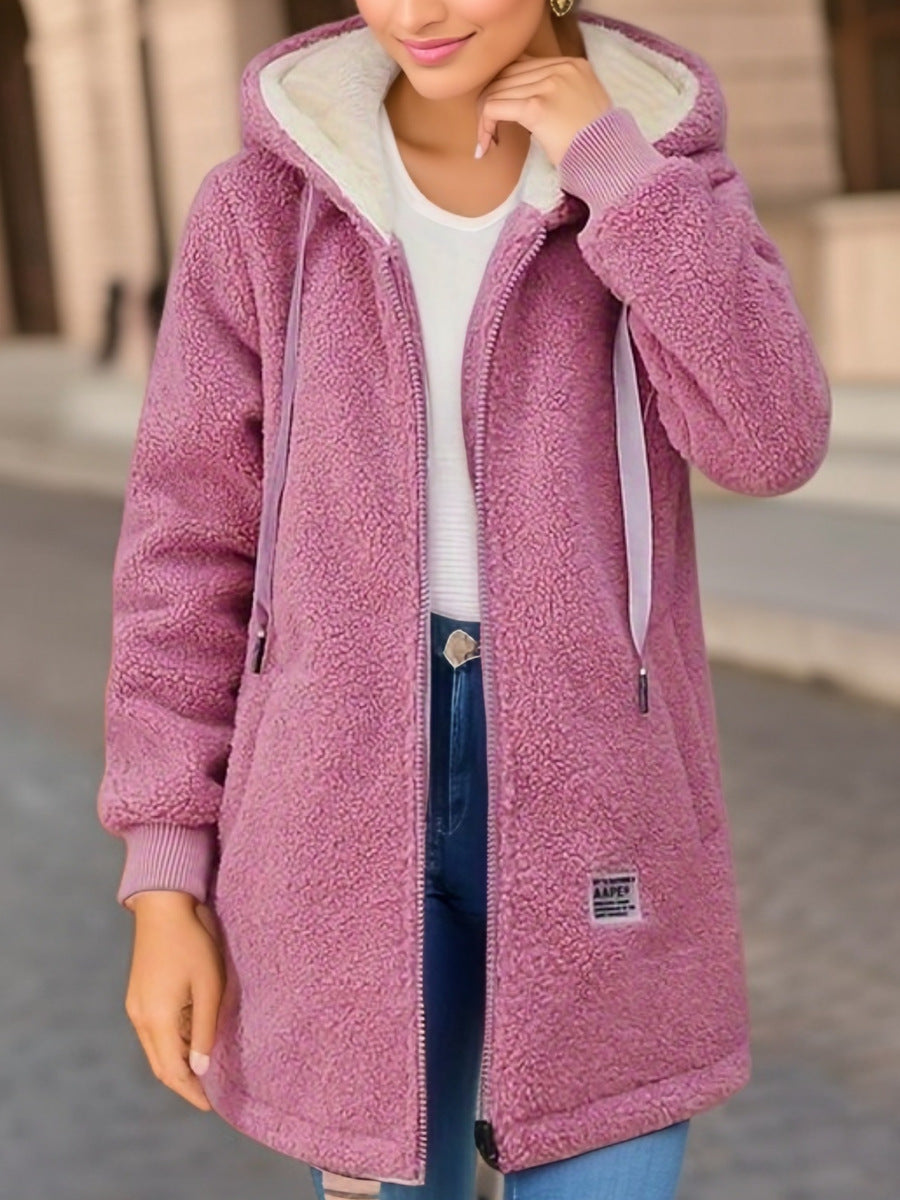 Sherpa Kapuzenjacke mit Reißverschluss - Bequem und warm für den Winter