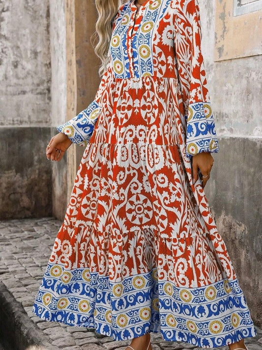 Spanisches Boho-Maxikleid