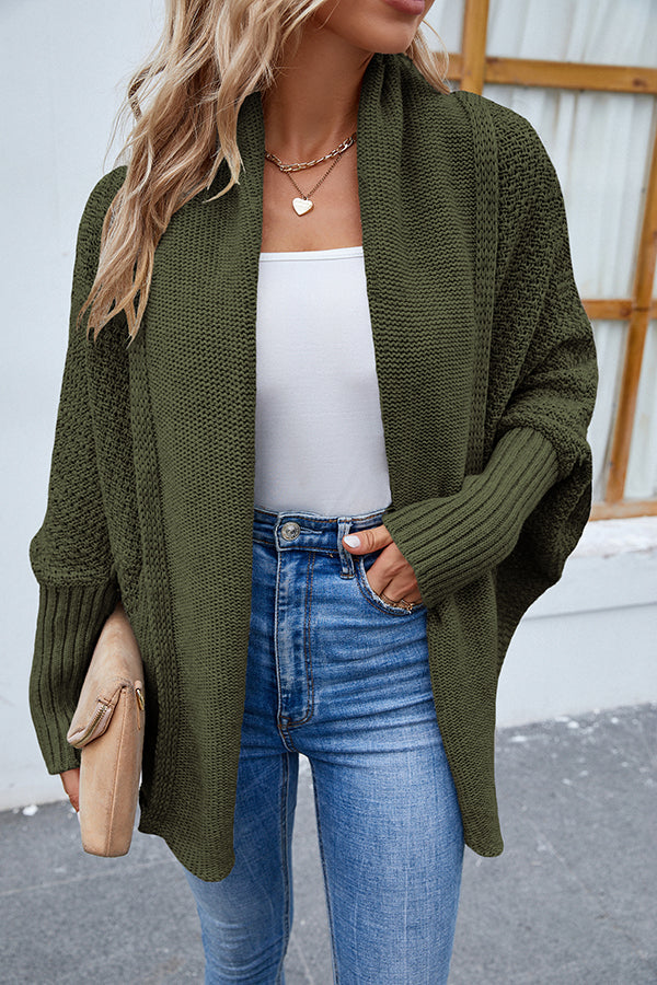 Clara - Elegante Strickjacke mit Dolman-Ärmeln für Frauen