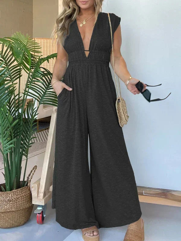 Marie - Bequemer Jumpsuit mit V-Ausschnitt