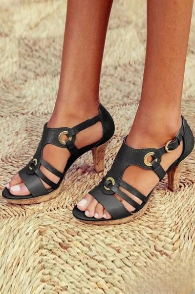 Mariana - Sandalen mit Hohlabsatz und mehreren Riemchen