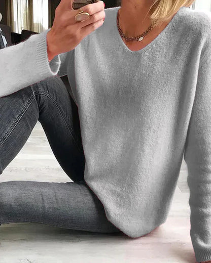 Mia | Damenpullover mit langen Ärmeln – schlicht, schick und bequem